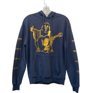True Religion Logo Pullover Hoodie Youth Size Medium Blue Gold
